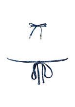 Laden Sie das Bild in den Galerie-Viewer, Marineblaues Panther-Wende-Triangel-Top