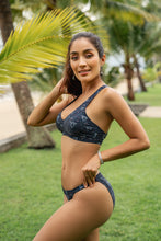 Load image into Gallery viewer, Navy Blue Panther Banded Bottom