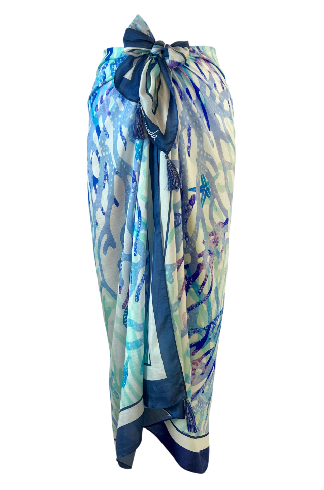 Coral Blue Pareo