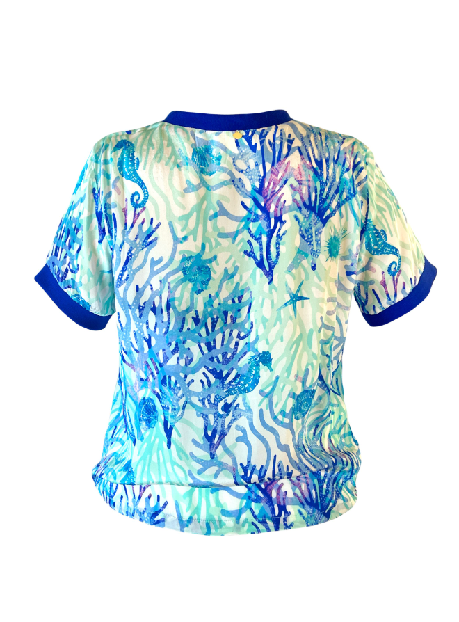Coral Blue Maddy Top - Resort Collection