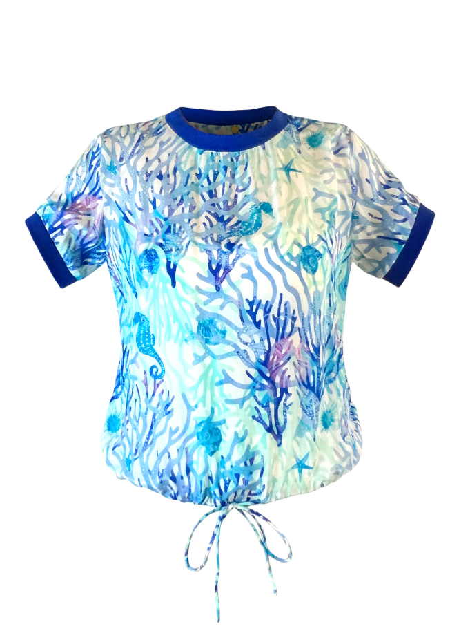 Coral Blue Maddy Top - Resort Collection
