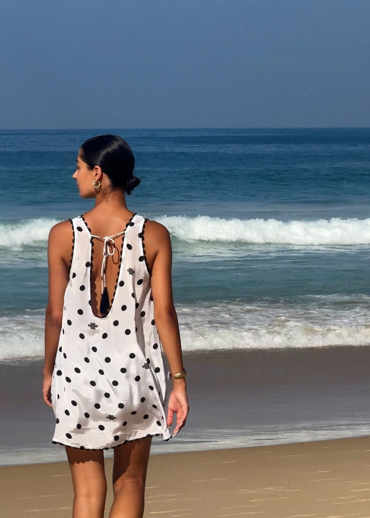 Sophia Scallop Mini Dress - Resort Collection