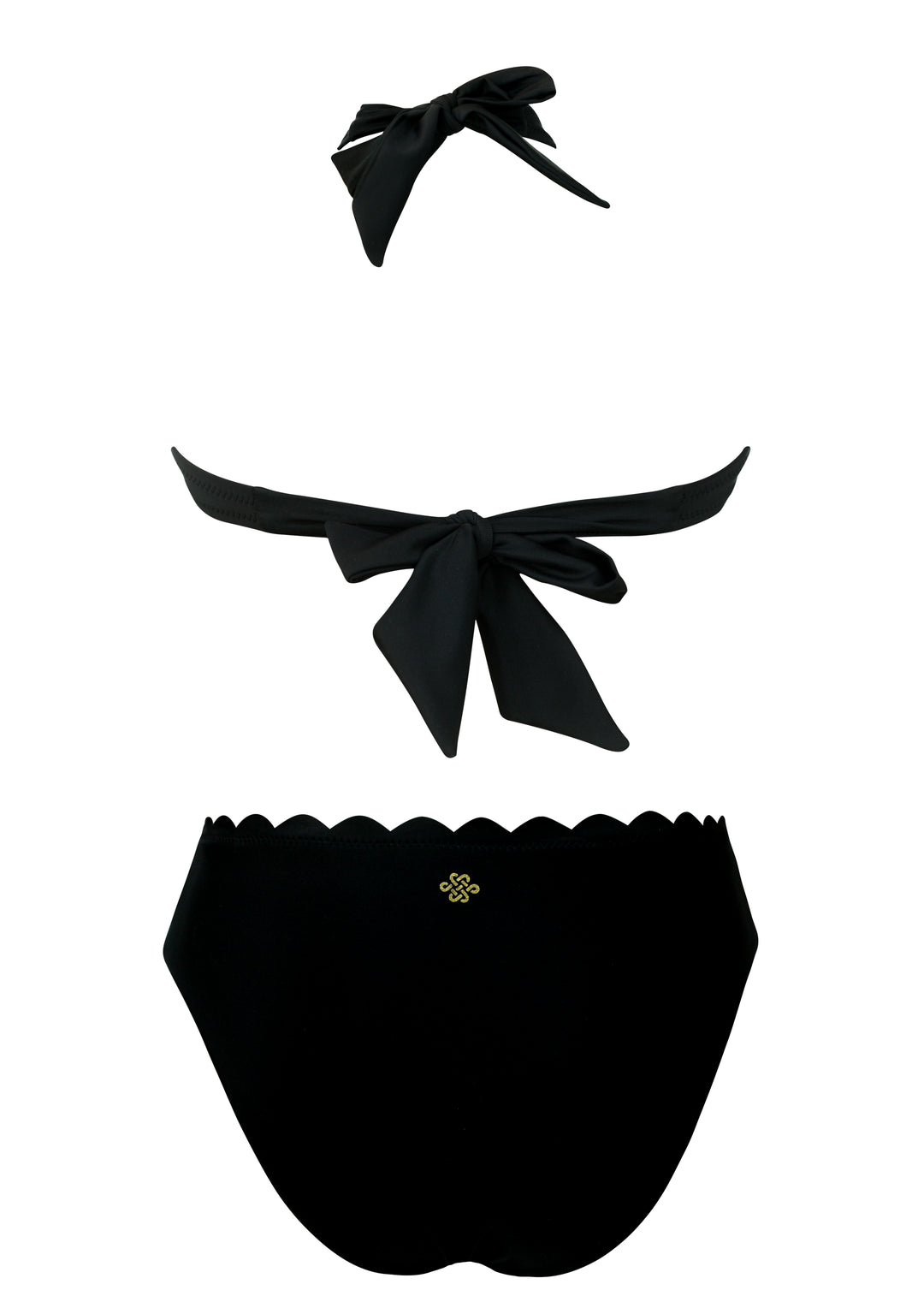 Venus Black UW Halter Top with Mid Rise Bottom