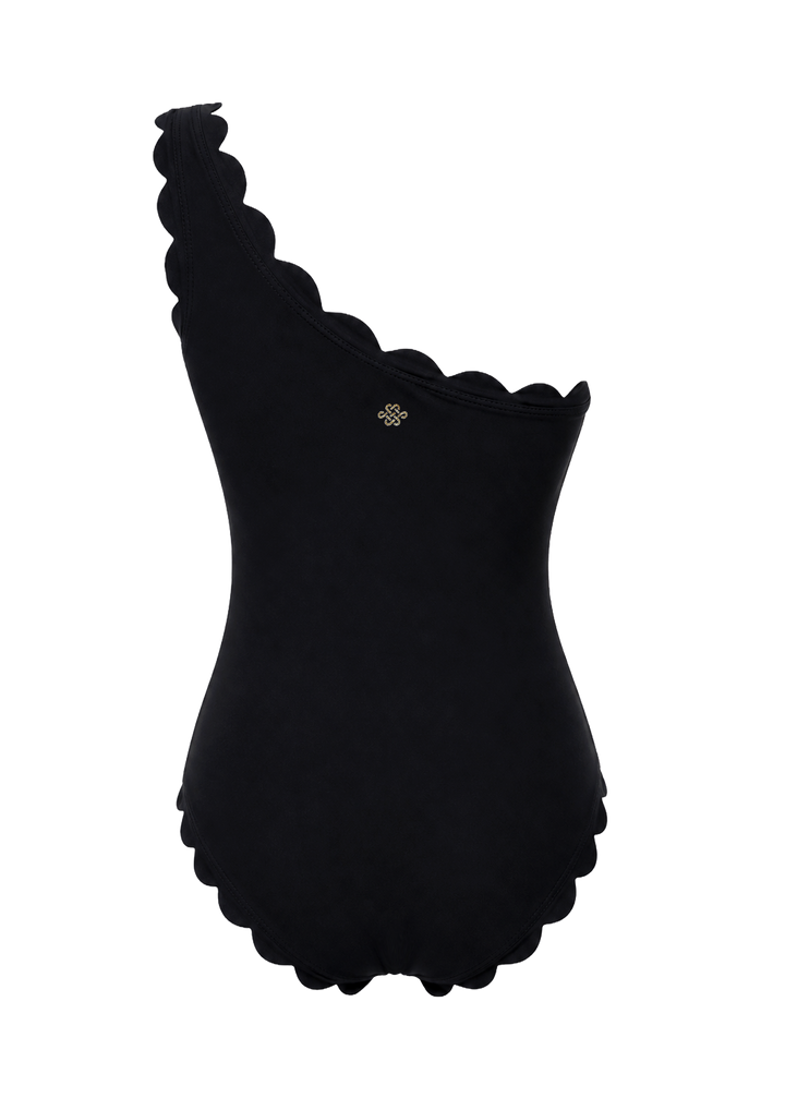 Venus Black Over One Shoulder One piece