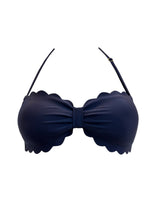 Laden Sie das Bild in den Galerie-Viewer, Venus Navy Bandeau-Top mit abnehmbaren Trägern