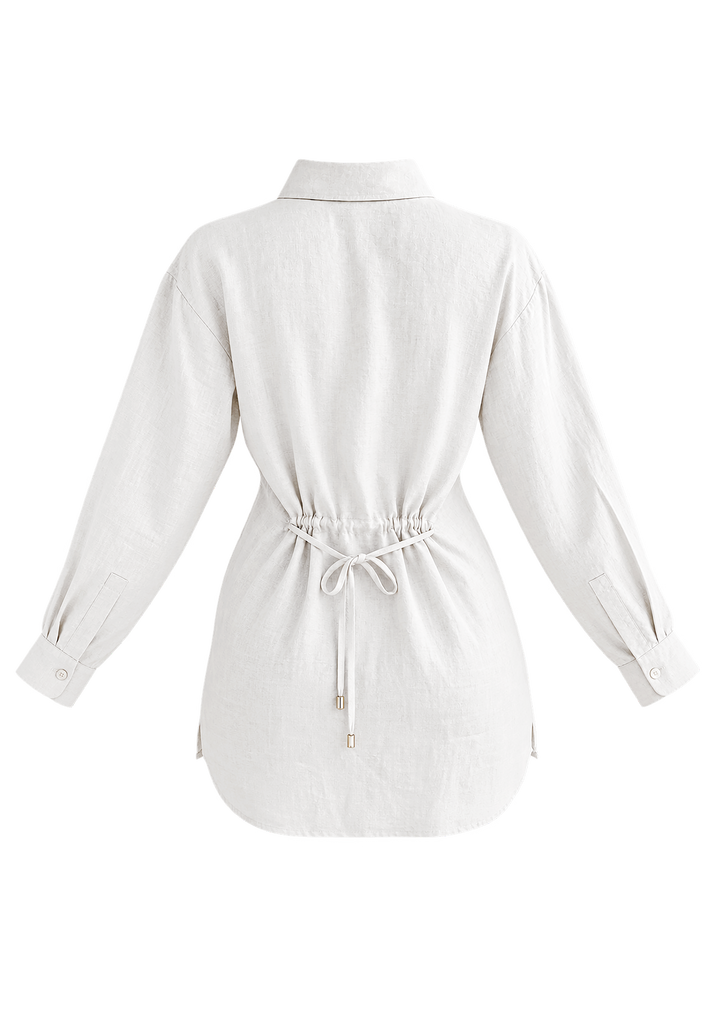 WHITE Rupi Linen Shirt - Resort Collection