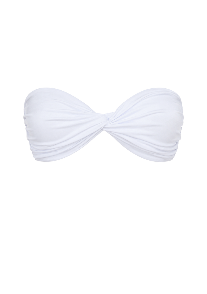 Summer Color Mix - White Front Twist Bandeau Top