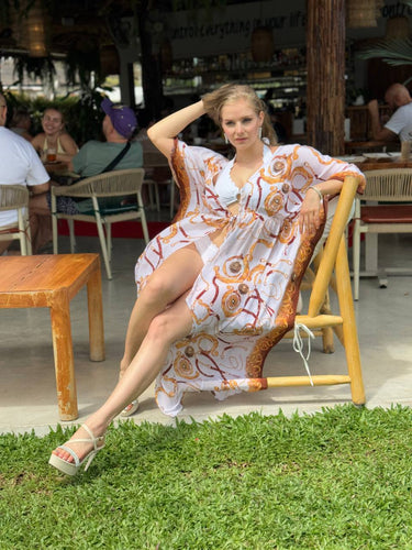 Offener Maxi-Kaftan von Goldie – Resort-Kollektion