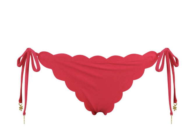 Haut triangle rouge Venus avec bas noué sur le côté