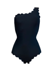 Venus Black Over One Shoulder Onepiece