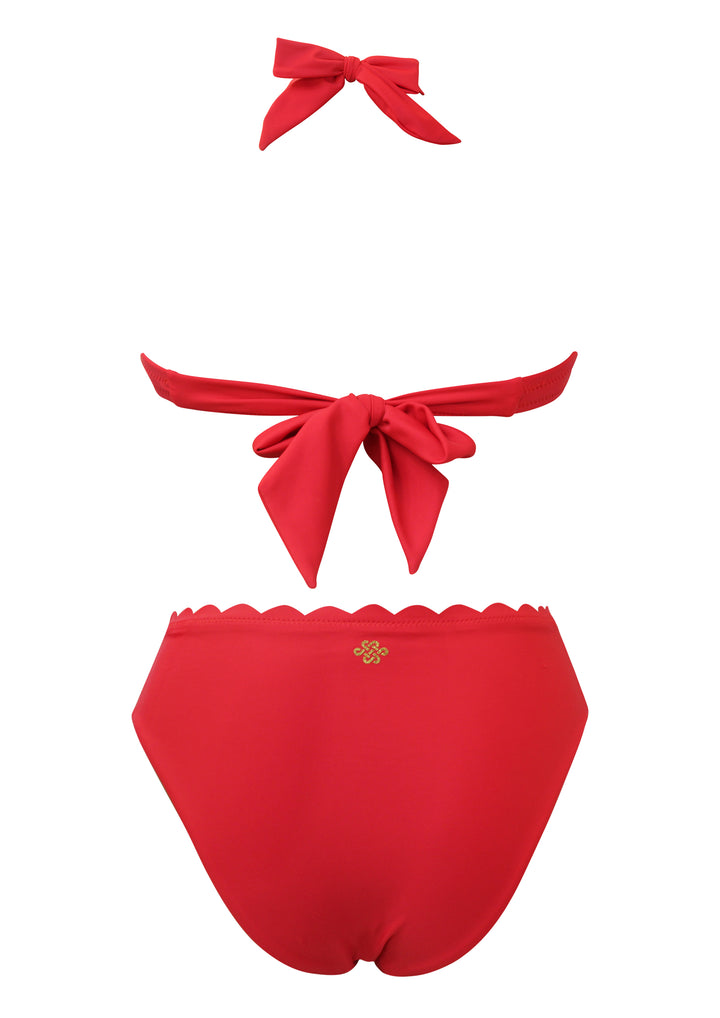 Venus Red UW Halter Top with Mid Rise Bottom
