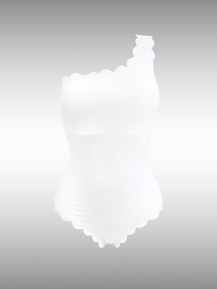 Venus White Over One Shoulder Onepiece